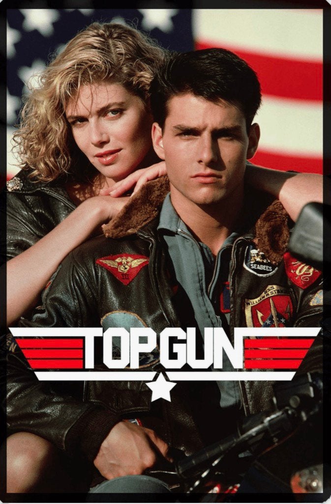 Metalen reclamebord Top Gun Tom Cruise retro vintage mancave, Verzamelen, Ophalen of Verzenden, Zo goed als nieuw, Reclamebord