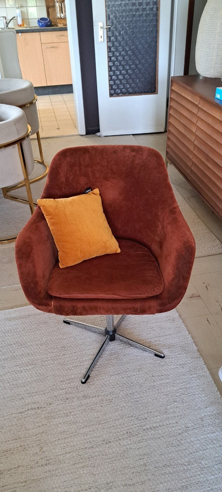draaibare vintage stoel, Huis en Inrichting, Ophalen, Gebruikt, Overige kleuren, Vintage