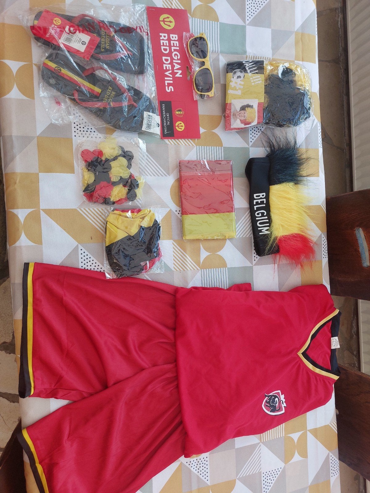 Lot accessoires DIABLES ROUGES, Taille L, Enlèvement, Maillot
