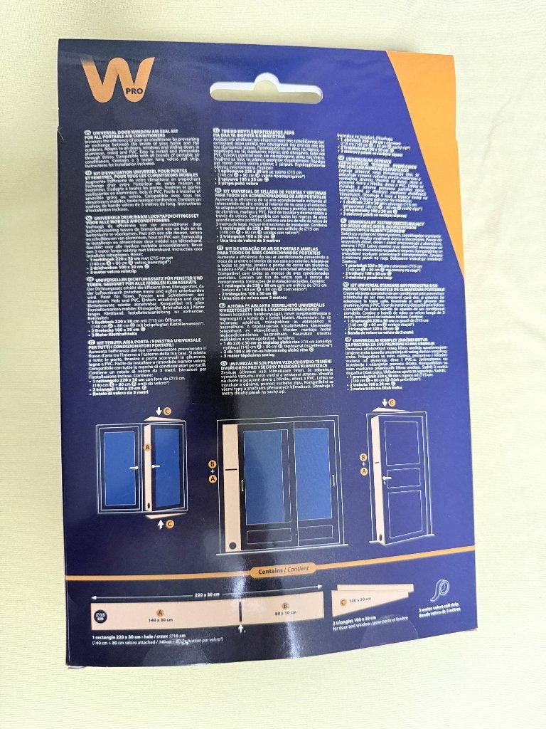 Door/Window air seal kit for Portable Airco, Elektronische apparatuur, Ophalen, Minder dan 60 m³, Ventileren, Zo goed als nieuw