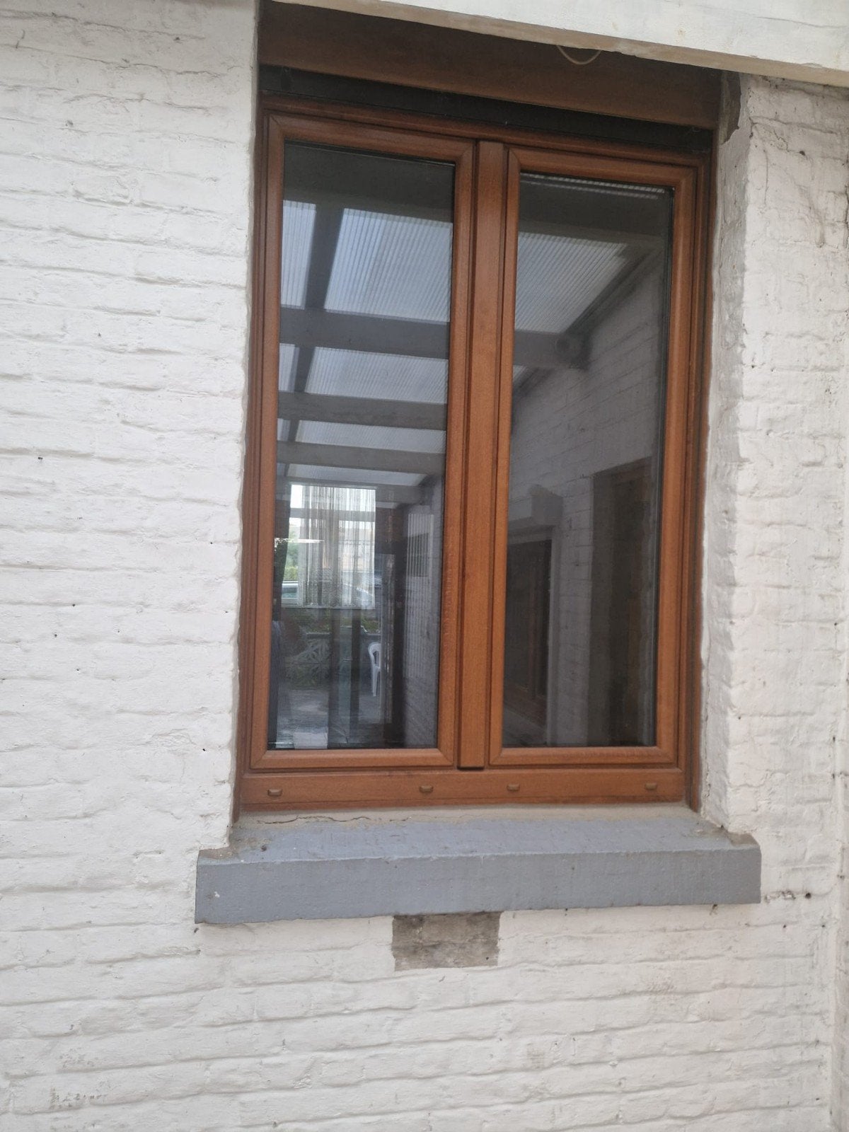 châssis  avec volets, Bricolage & Construction, Enlèvement, Comme neuf, Fenêtre de façade ou Vitre, Double vitrage