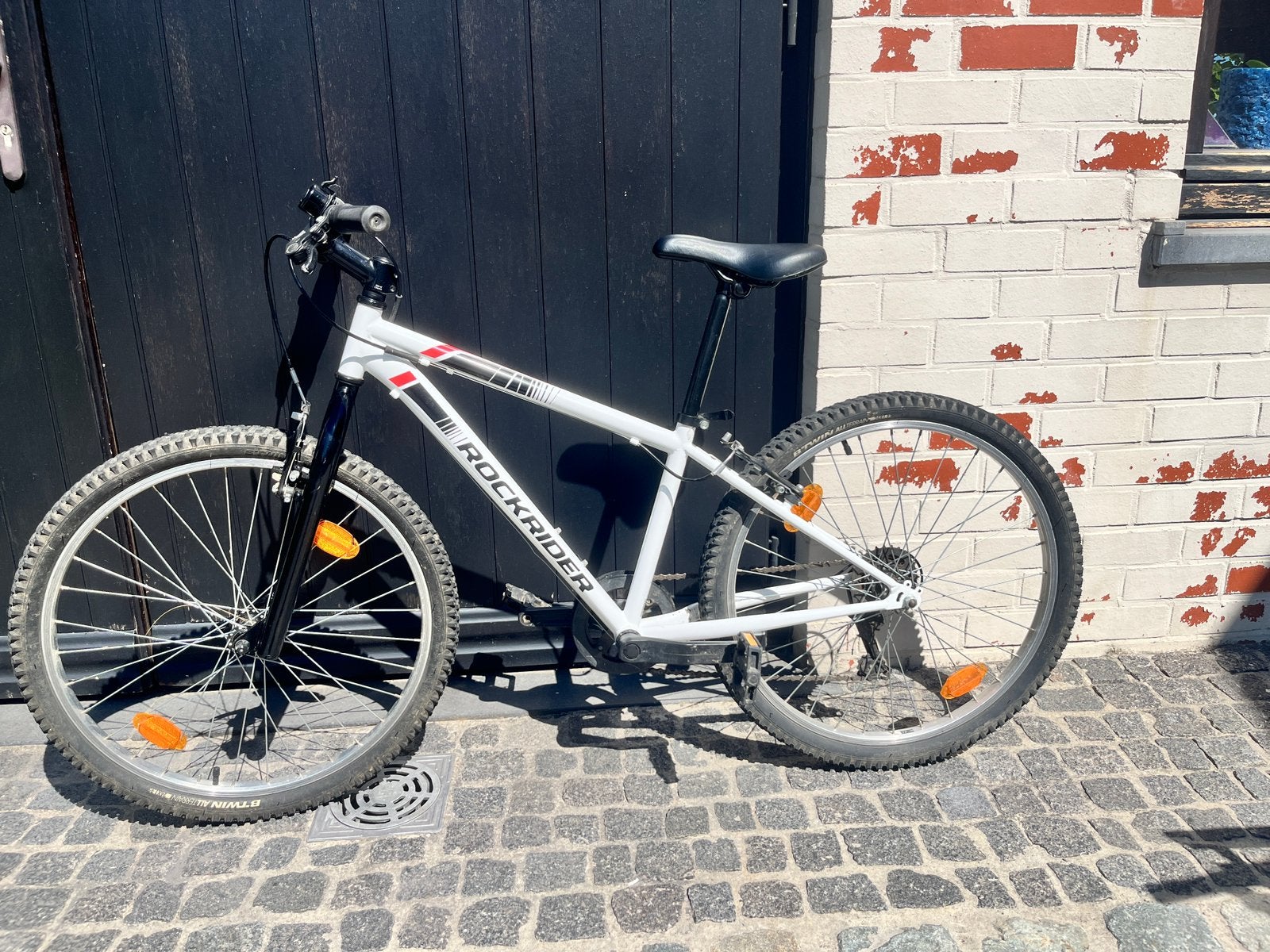 Rockrider mountainbike – wit/zwart – 26” – B’Twin banden, Frein sur jante, Enlèvement, Utilisé, Moins de 45 cm