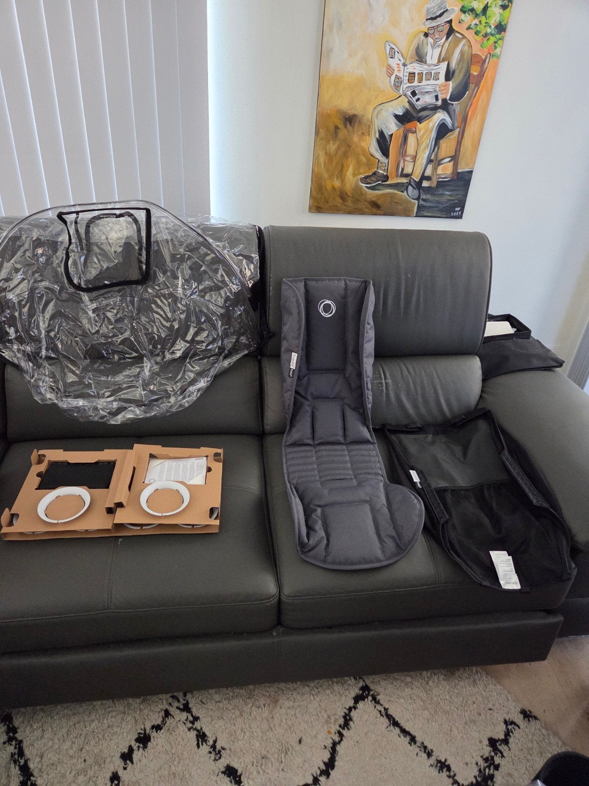 reiswieg zwart plus niewe acesoires bugaboo bee, Kinderen en Baby's, Ophalen, Regenhoes