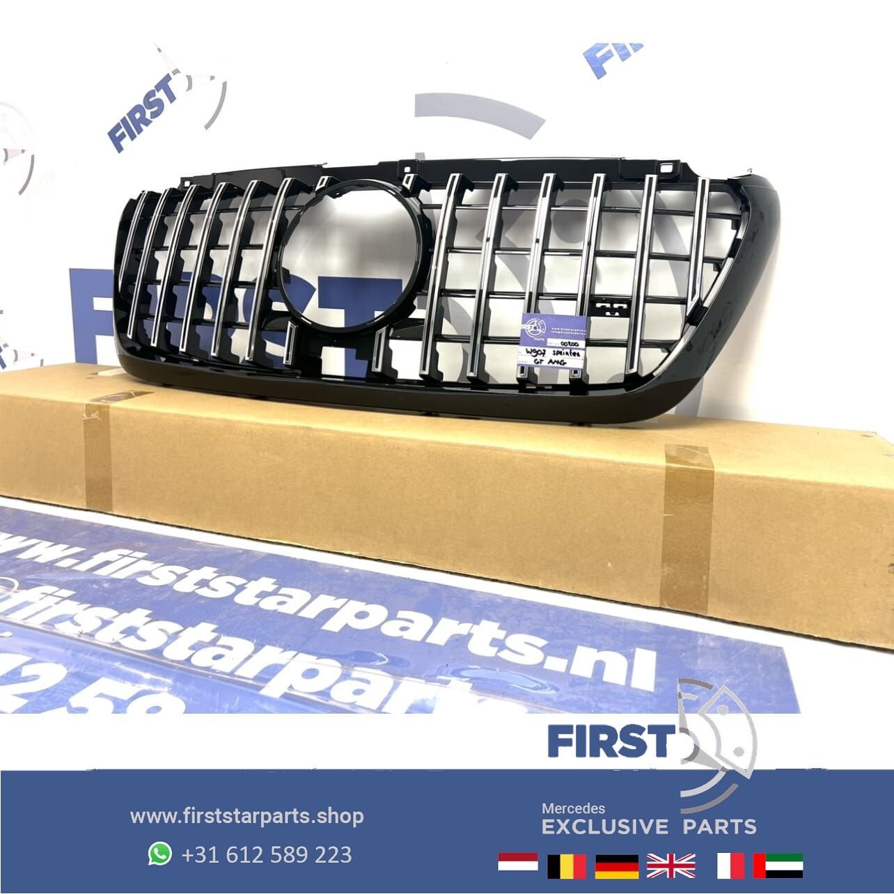 W907 SPRINTER AMG GT BUMPER GRIL Mercedes 907 2018-2023 GRIL, Gebruikt, -, Ophalen of Verzenden, -