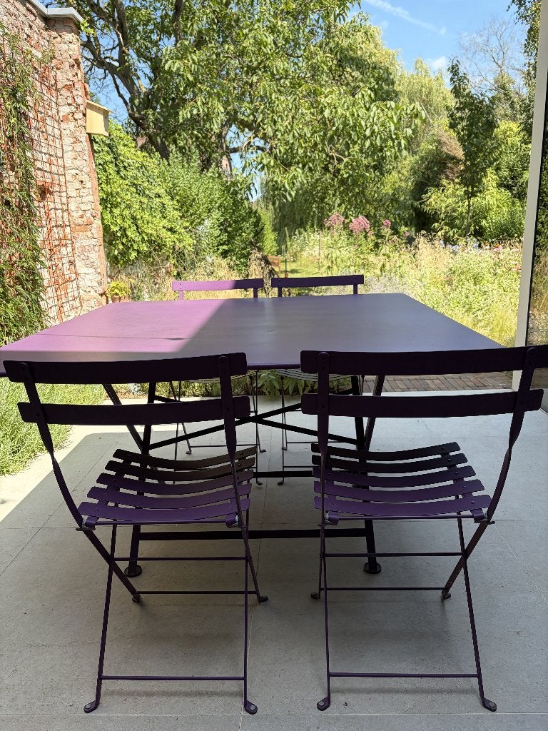 Table et chaises d'extérieur FERMOB, Chaise, Salons de jardin, Aluminium, Utilisé