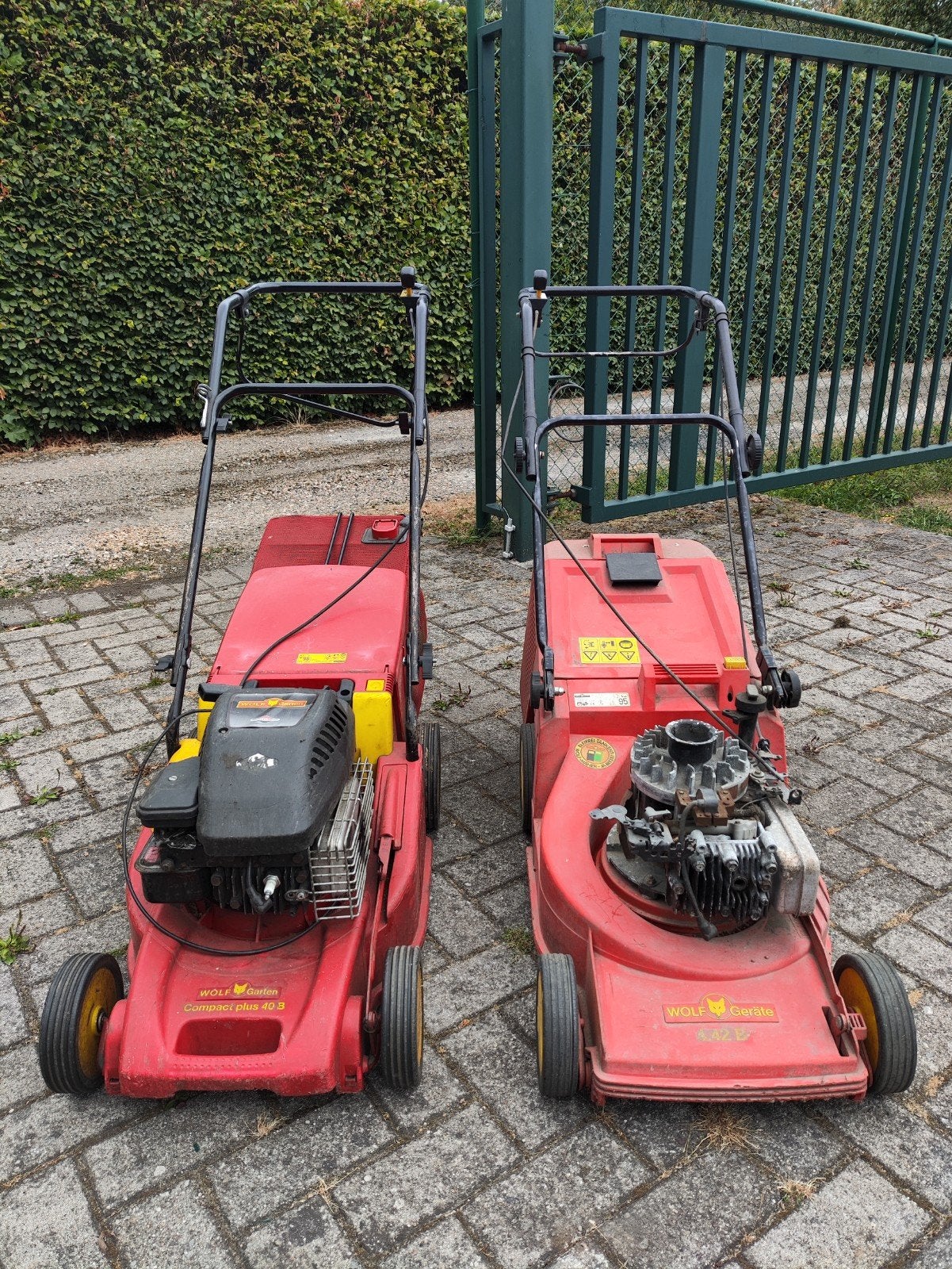 Twee Wolf Garten benzinemaaiers., Tuin en Terras, Grasmaaiers, Ophalen, Cirkelmaaier, Gebruikt, Wolf 🐺 garden