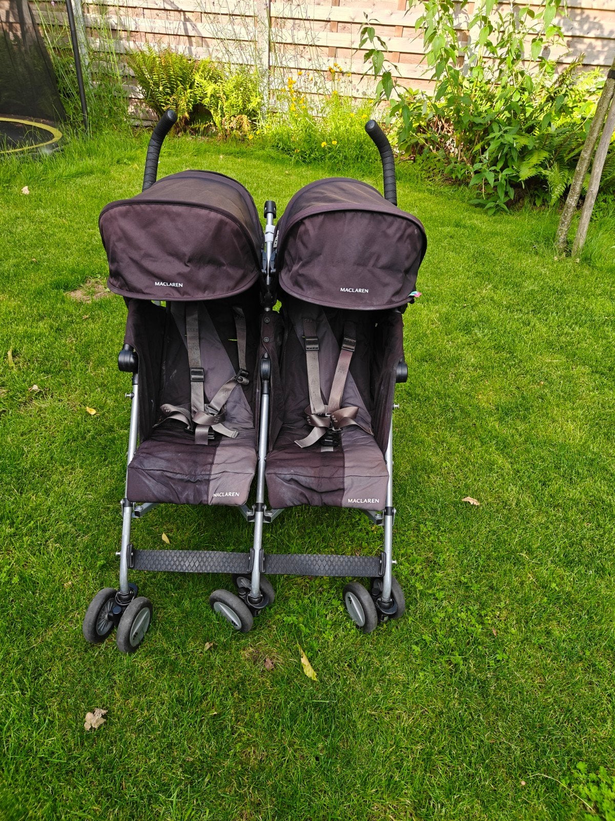Dubbele duo buggy Mac Laren, Kinderen en Baby's, Buggy's, Ophalen, Gebruikt, Maclaren, Verstelbare rugleuning