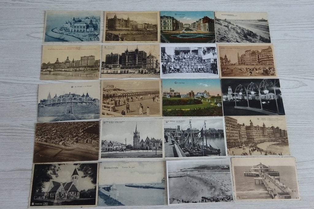 Lot 55 postkaarten Belgische kust - Lot 55 cartes Littoral, Ophalen of Verzenden
