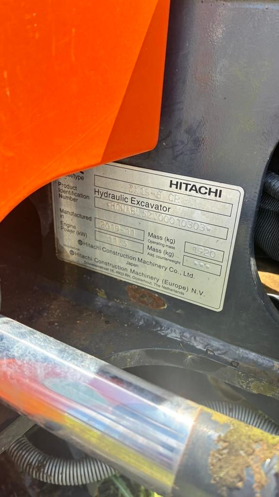 Hitachi 19 graafmachine, Ophalen, Gebruikt