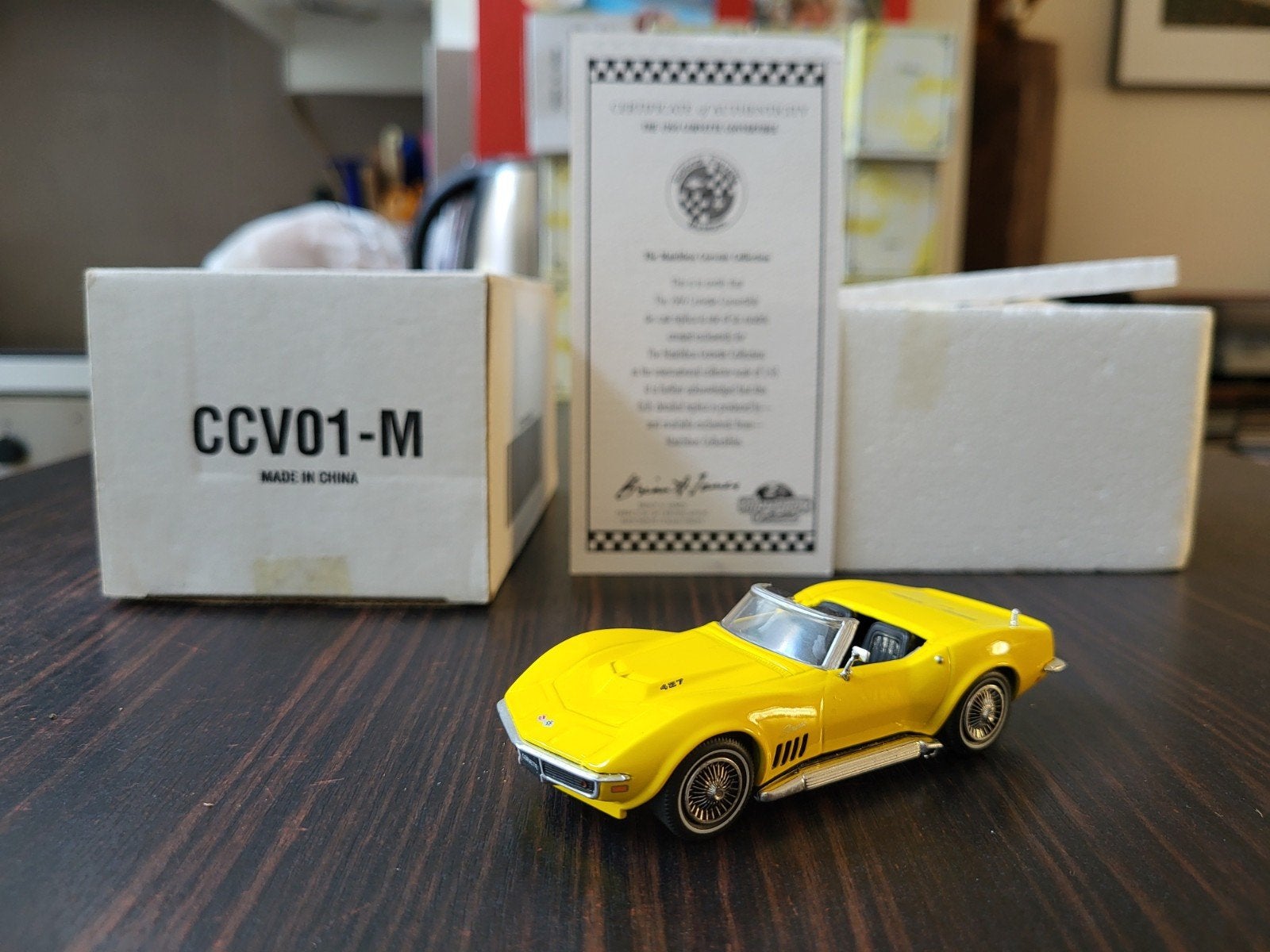 Boîte d'allumettes Dinky CCV01-M 1969 pour Chevrolet Corvett, Enlèvement ou Envoi, Matchbox