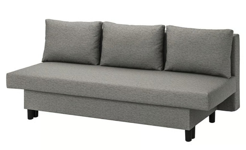 Comfortabele IKEA Slaapbank (Grijs) – Af te halen in Brugge, Gris, Utilisé, 200 cm, Deux personnes