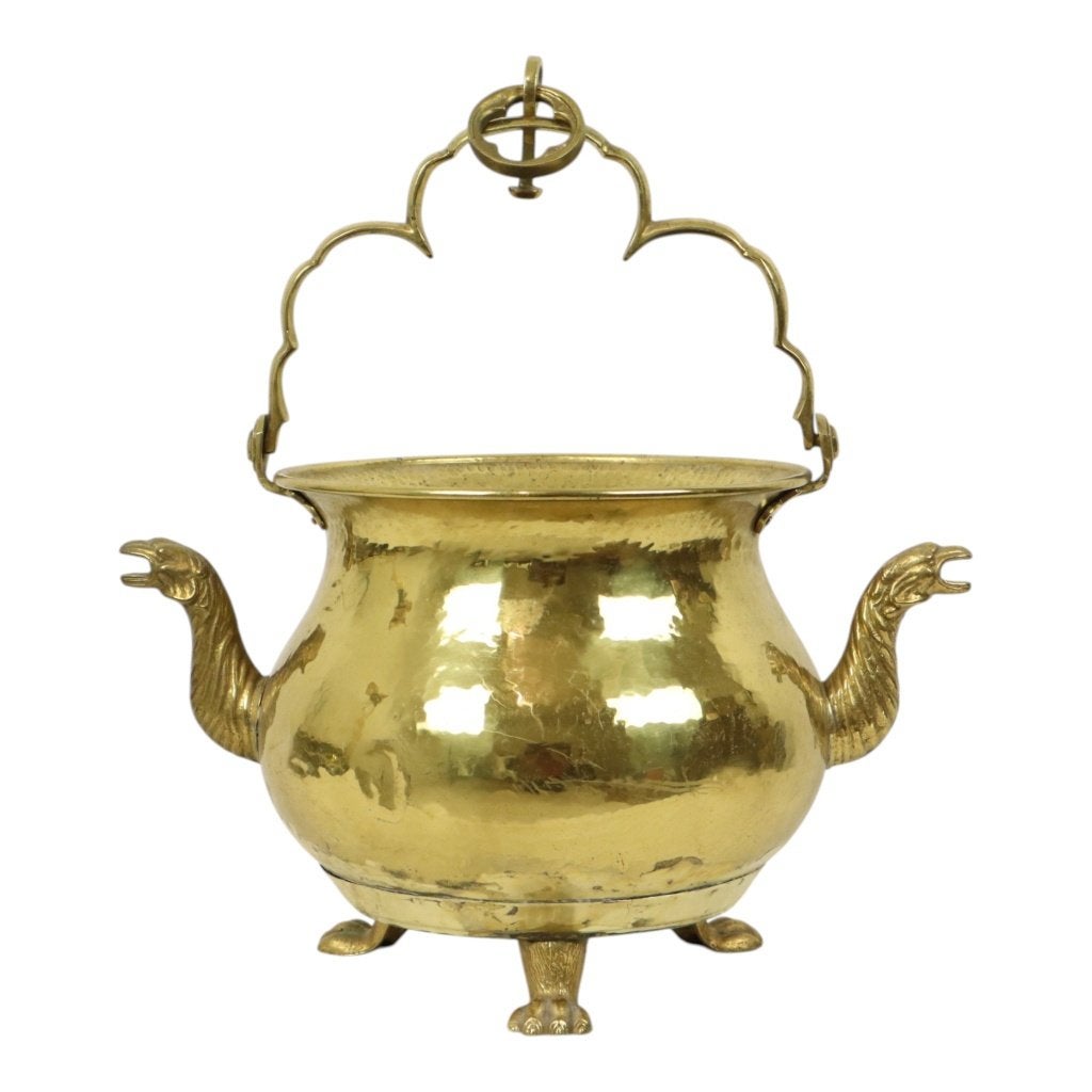 Grote Koperen Ketel Jardinière Bloempot Griffioen Messing, Ophalen of Verzenden, Koper