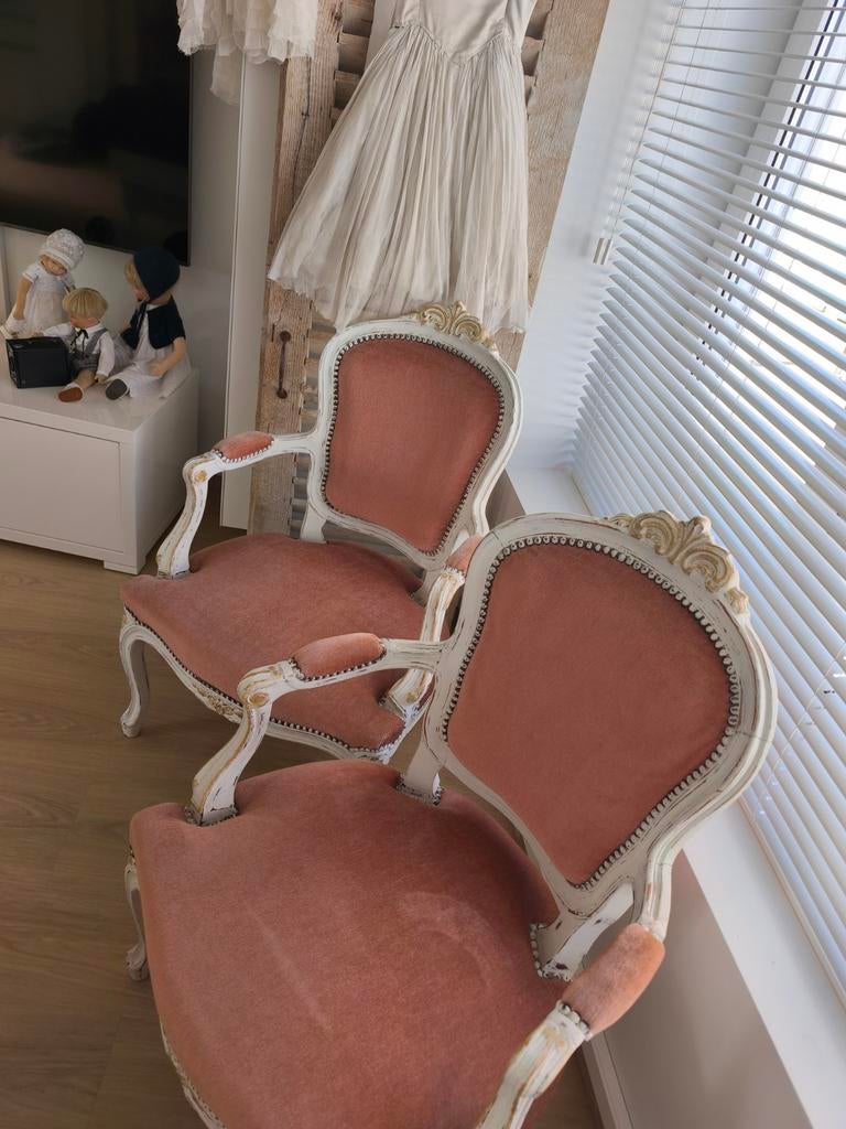 Set van 2 elegante Louis XV stijl fauteuils, Antiquités & Art, Antiquités | Meubles | Chaises & Canapés, Enlèvement