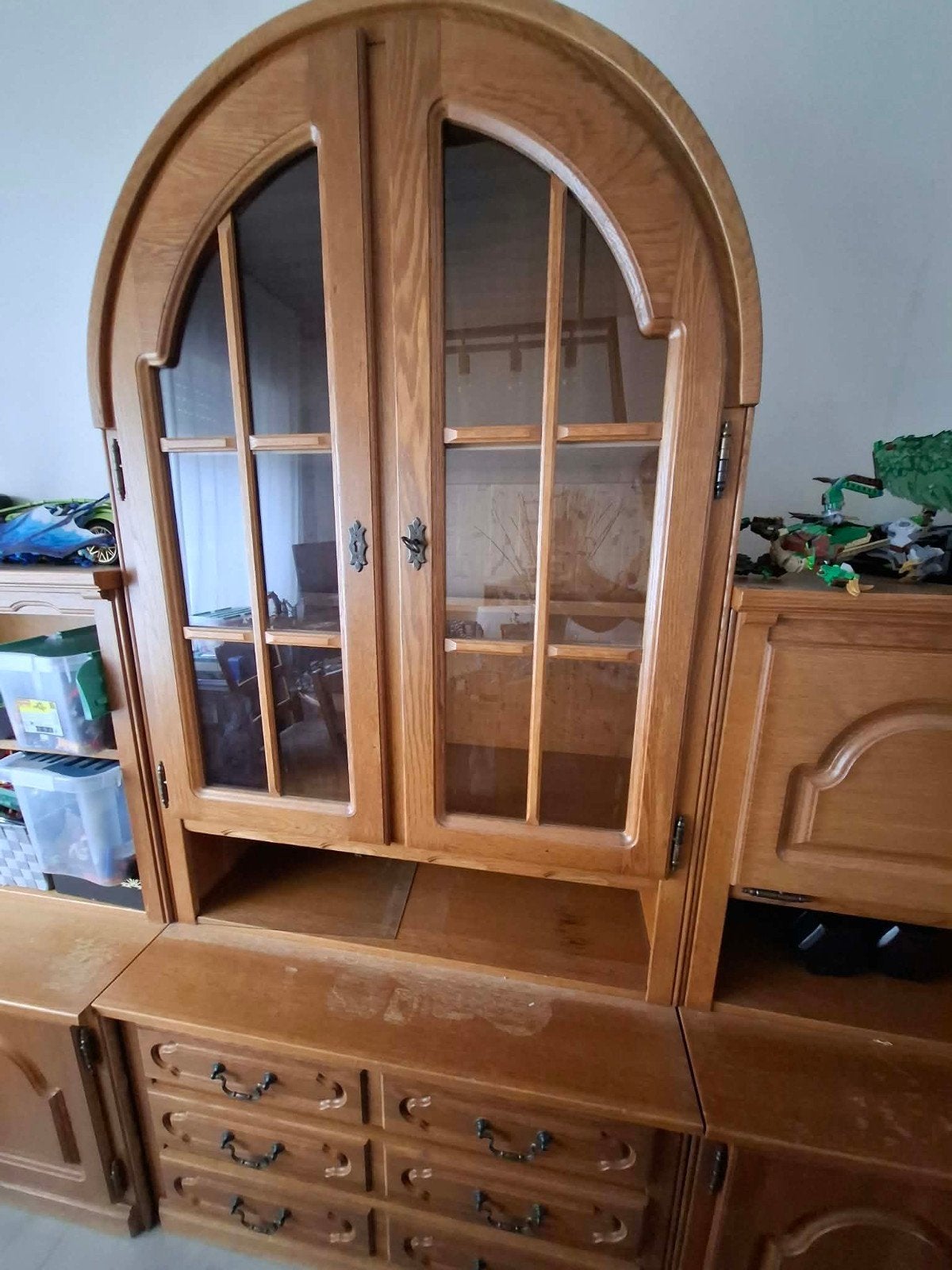 Vitrine Armoire à commode 11 éléments, Klassiek, Comme neuf, Enlèvement, Chêne