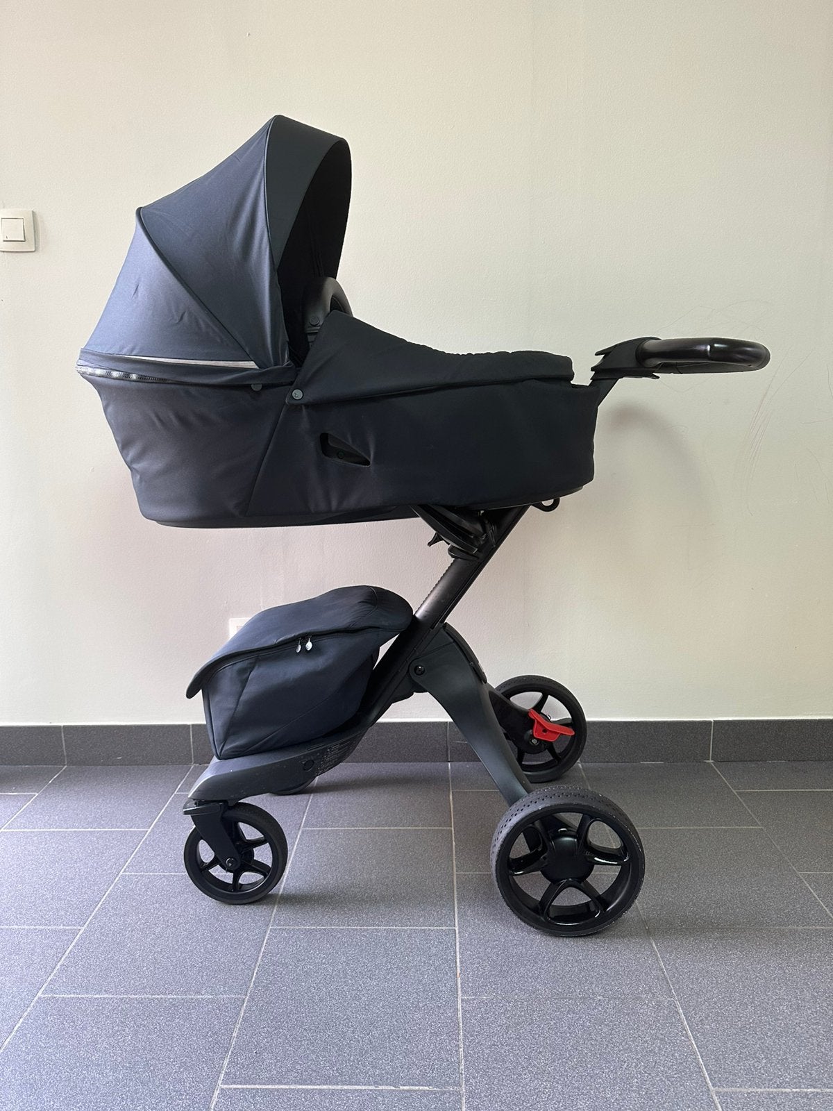 Stokke Xplory X Rich Black 3 in 1 - COMPLEET, Kinderen en Baby's, Ophalen, Zo goed als nieuw, Maxi-Cosi, Regenhoes