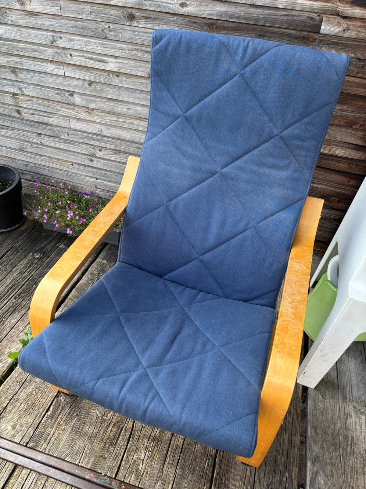 Ikea Poang - blauw, Maison & Meubles, Moins de 75 cm, Zweeds, Comme neuf, Enlèvement
