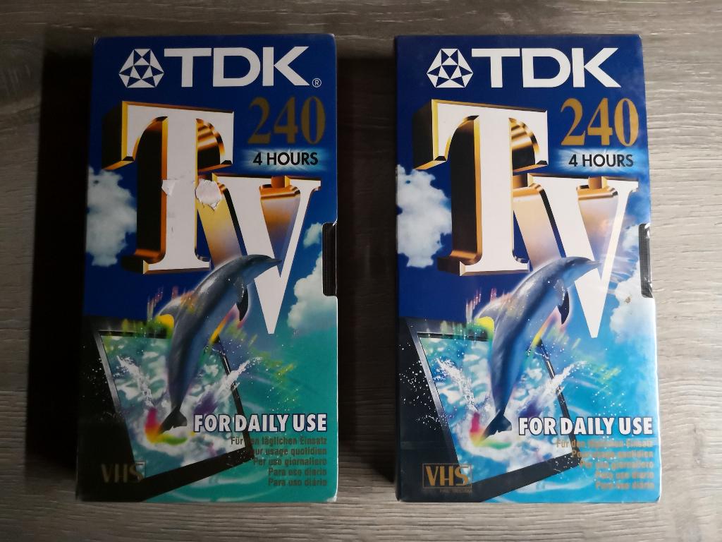2x ongebruikte TDK vhs cassette - 4 uur, Enlèvement