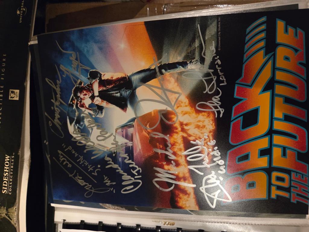 Back to the future cast signed by 6 actor. Michael j  fox ., Ophalen