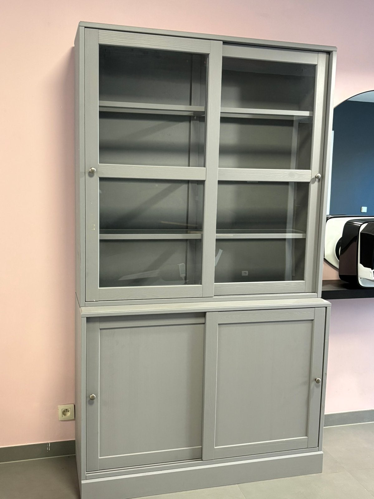 Armoire Havsta - gris - ikea, Maison & Meubles, Enlèvement, Comme neuf