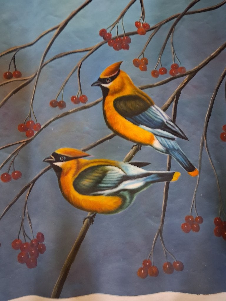 *Prachtige grote schilderij - Olie op doek - 90 cm x 90 cm, Ophalen of Verzenden, Handgeschilderd, Doek