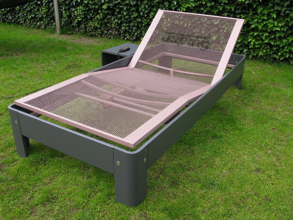 Auping auronde 90 x 200 cm , elektrische bodem met tafeltje, Ophalen, Gebruikt, 90 cm, Eenpersoons