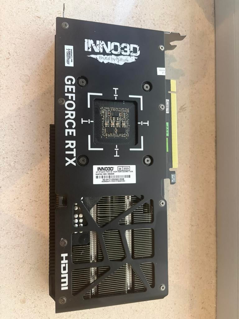 INNO3D GEFORCE RTX 4070 TWIN X2, Computers en Software, Videokaarten, Ophalen of Verzenden, Zo goed als nieuw