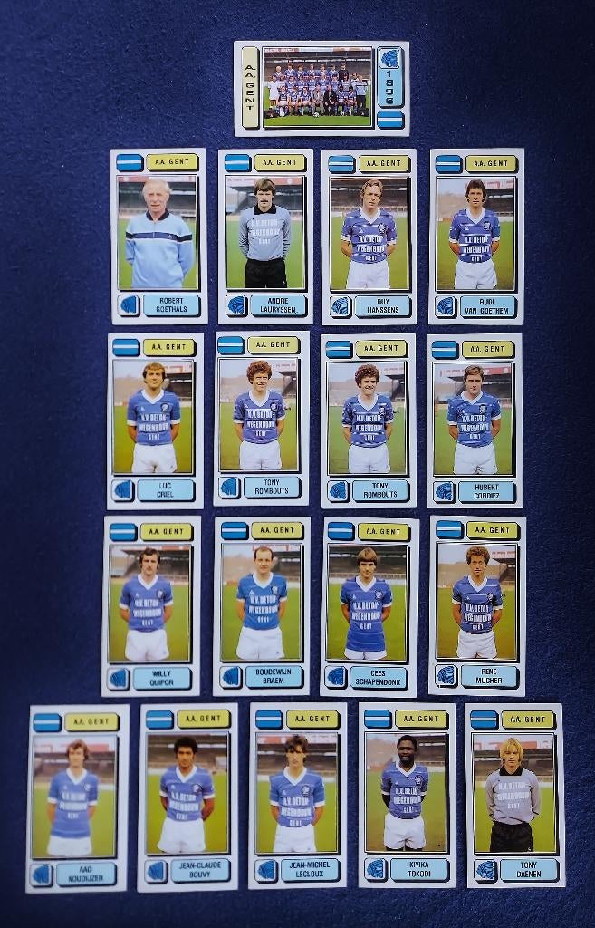18 versch. Panini stickers voetbal ' FB 1983 - AA Gent', Enlèvement ou Envoi, Neuf, Plusieurs autocollants