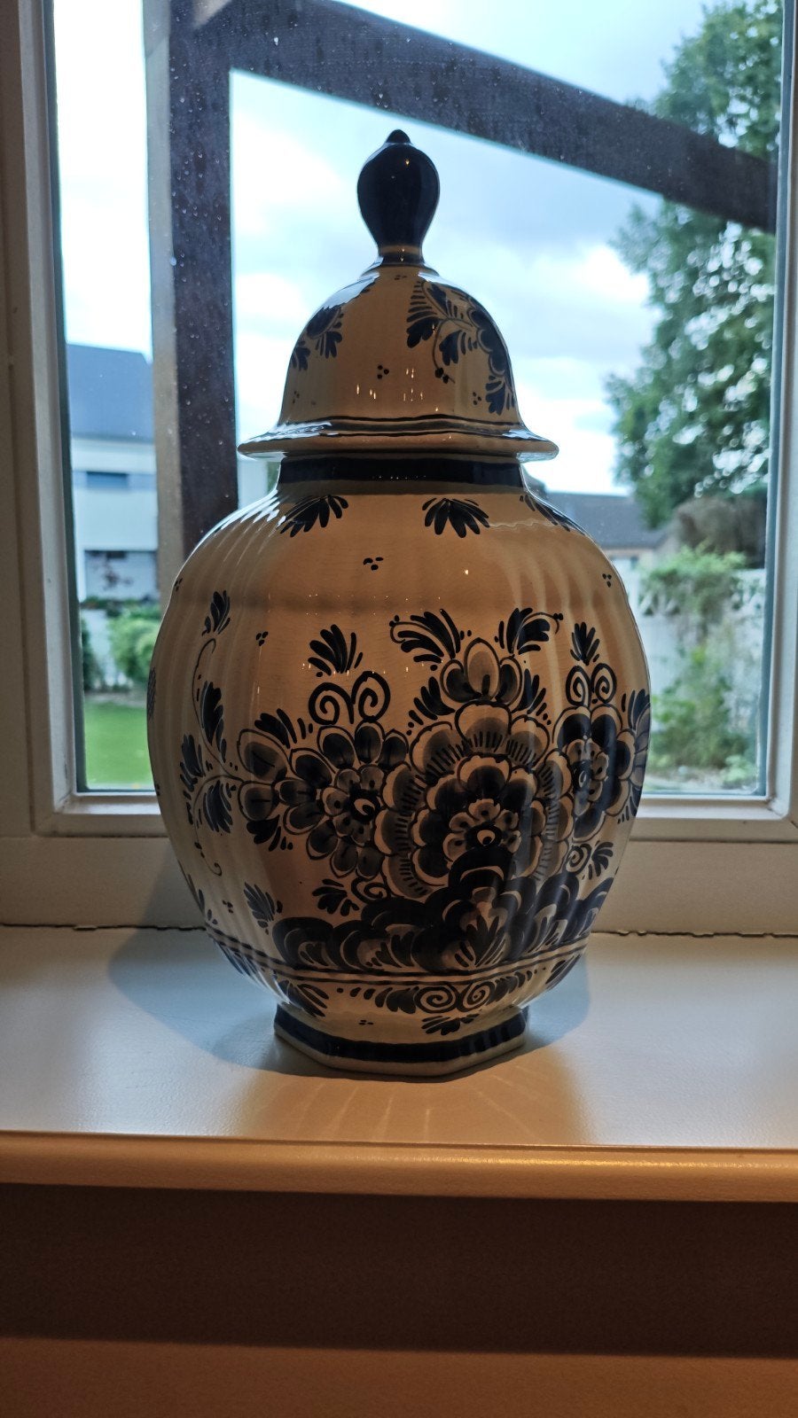 2x Delfts Blauwe Gemberpot - 38cm hoog, Ophalen