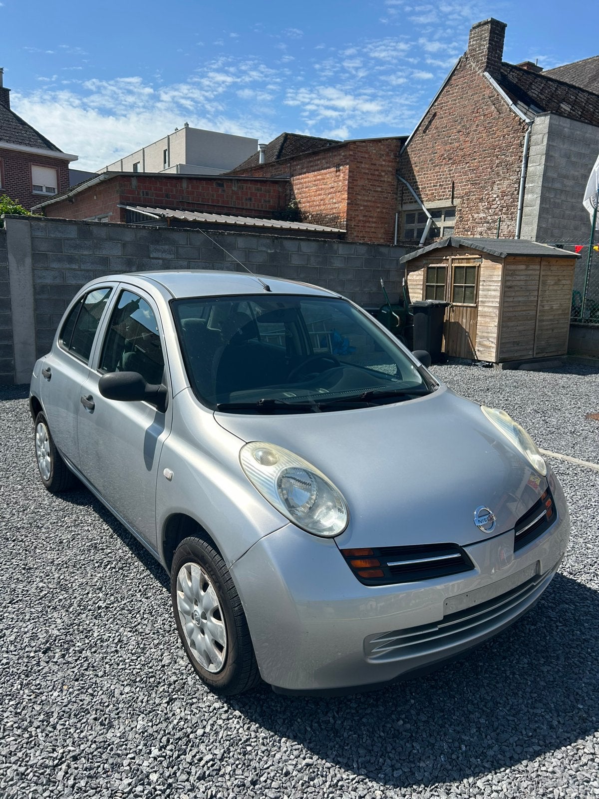 Nissan Micra 1.2 2004 99.900 km automaat ct  Airco benzine, Auto's, Zwart, Micra, Berline, 5 deurs