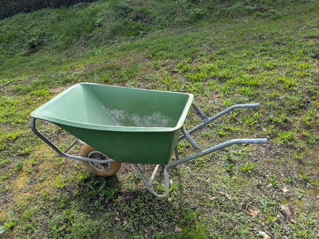 Professionele groene kruiwagen, Ophalen, Gebruikt, Handmatig, Eenwielig