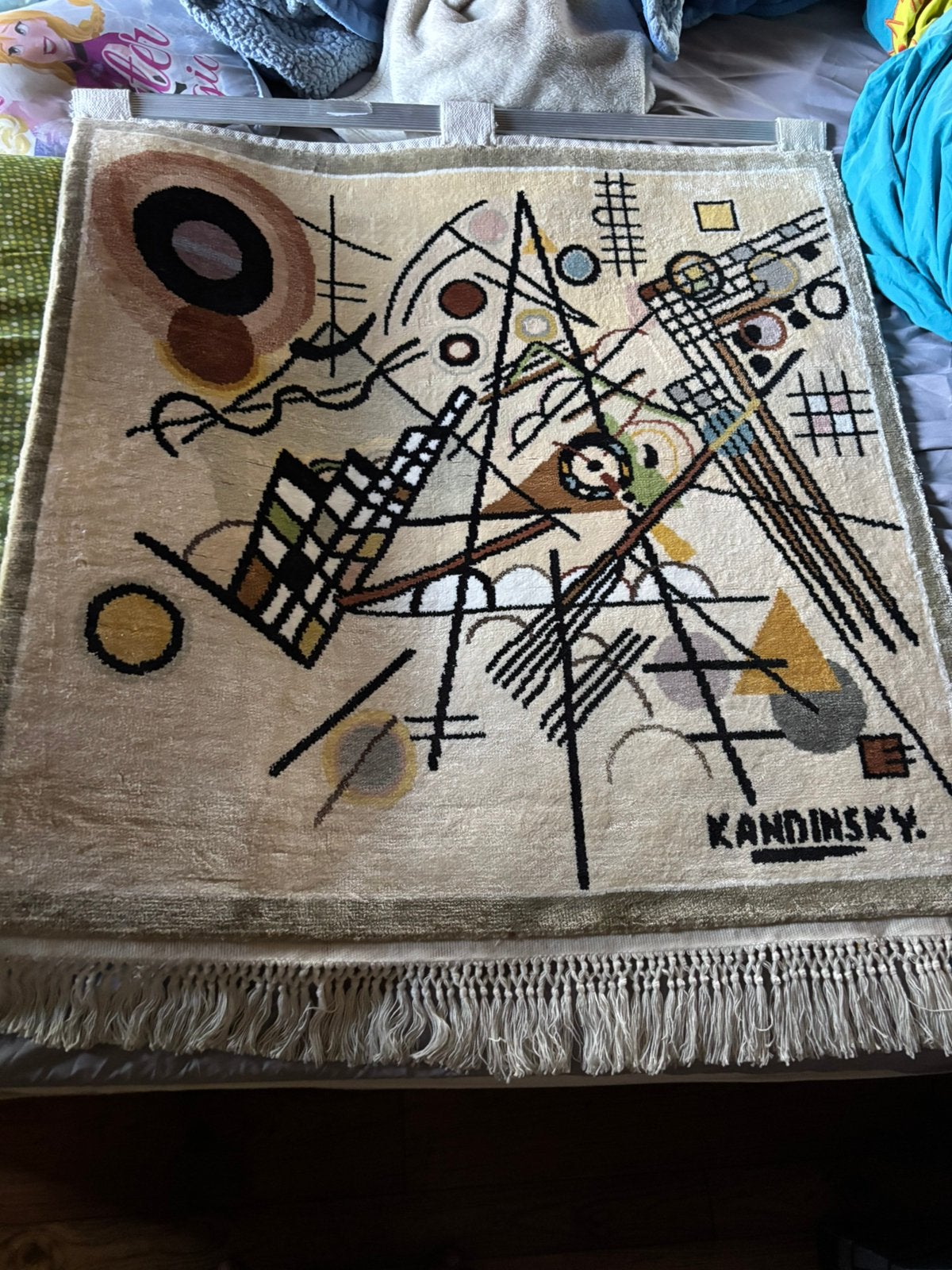 Kandinsky wandtapijt handgeknoopt, Antiek en Kunst, Ophalen