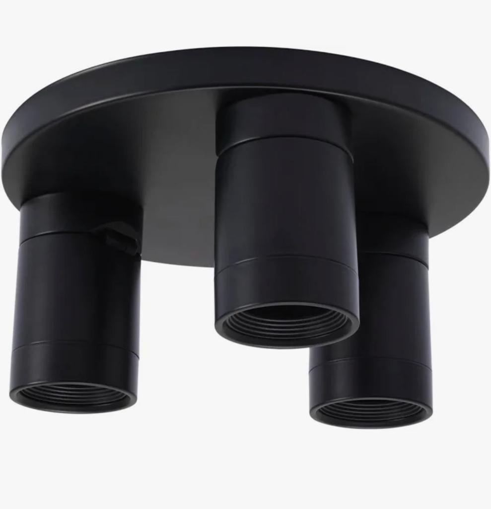 Ikea nymåne zwarte plafondspot met 3 spots, Huis en Inrichting, Ophalen, Zo goed als nieuw