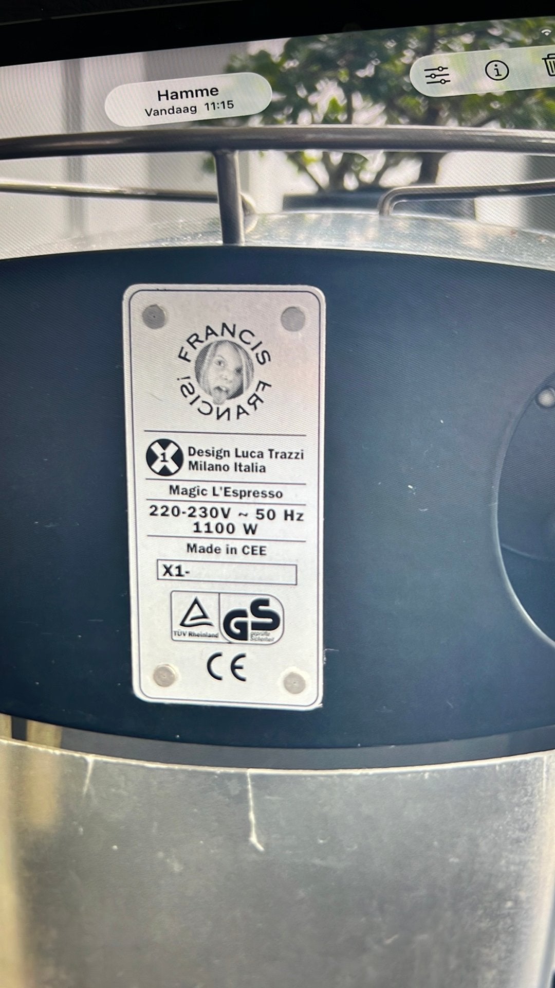 Koffiezetapparaat illy, Elektronische apparatuur, Ophalen, Espresso apparaat, 10 kopjes of meer, Gemalen koffie
