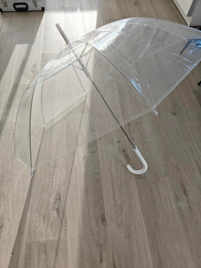 Doorschijnende paraplu's, Enlèvement, Transparant, Neuf, Blanc