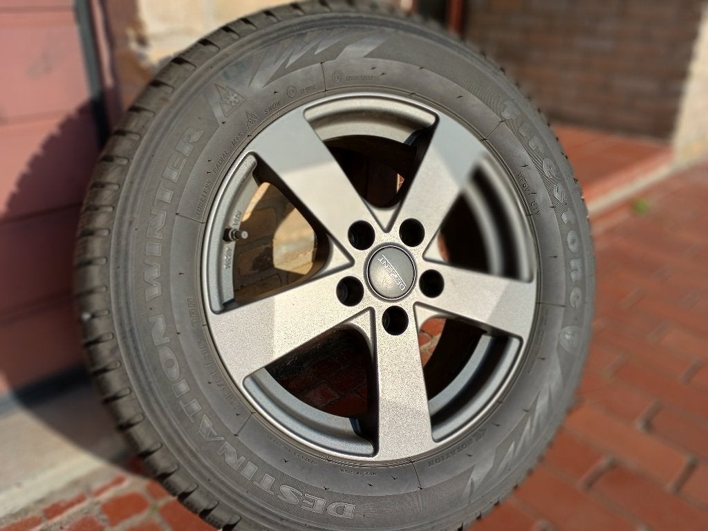 winterbanden op aluminiumvelgen, Ophalen, 16 inch, Banden en Velgen, Winterbanden
