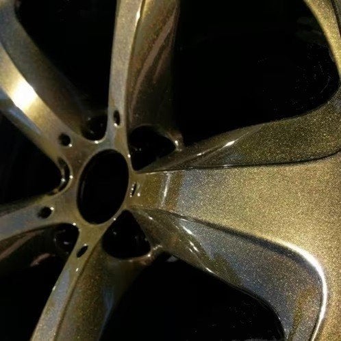 Brilliant transparant met goud metallic poedercoating, Envoi