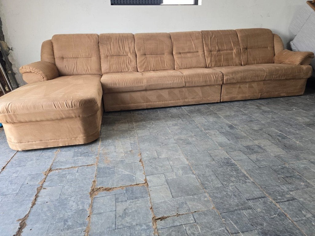 Prachtige modern velvet hoekzetel HEEL GOEDE STAAT, Huis en Inrichting, Zetels | Zetels, Ophalen, Zo goed als nieuw, Hoekbank