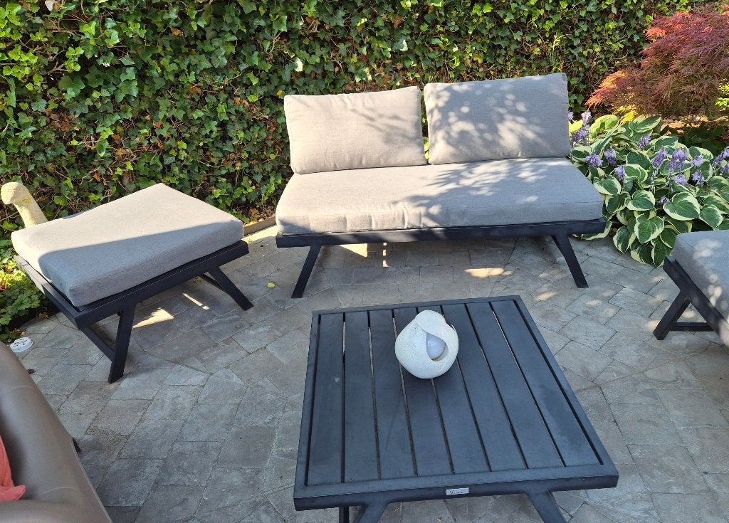 Loungeset te koop, Ophalen, 5 zitplaatsen, Gebruikt, Aluminium