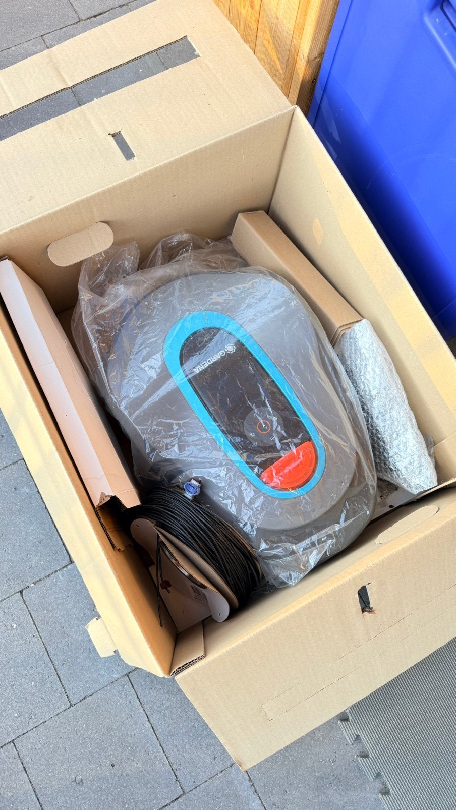 Gardena SIIENO minima 250 + garage, Ophalen, Zo goed als nieuw, Elektrische grasmaaier