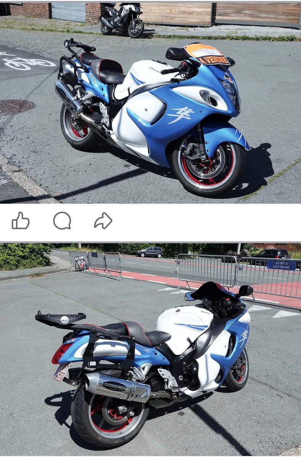 Gsxr 1340 hayabuza, Enlèvement
