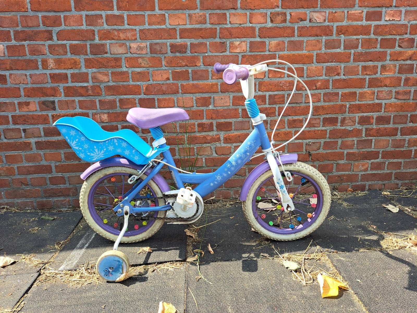 meisjesfiets 14 inch, Fietsen en Brommers, Fietsen | Meisjes, Ophalen, Gebruikt, Velgrem, 14 inch of minder