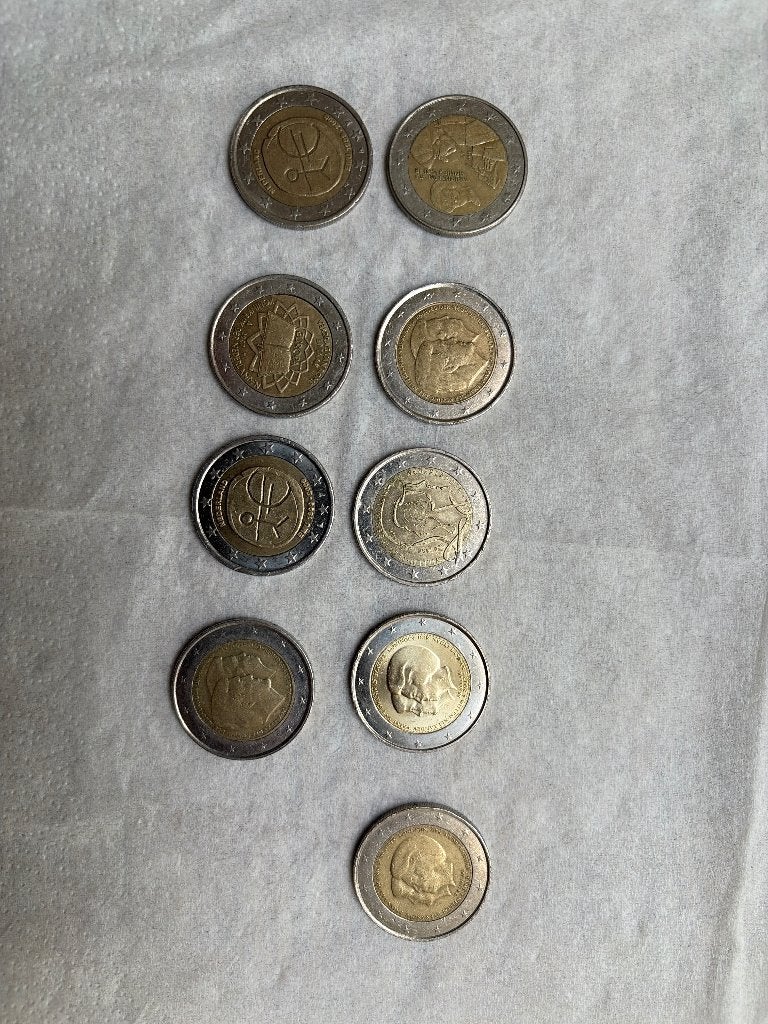 Lot de 9 pièces de 2 euros des Pays-Bas., Enlèvement, Monnaie