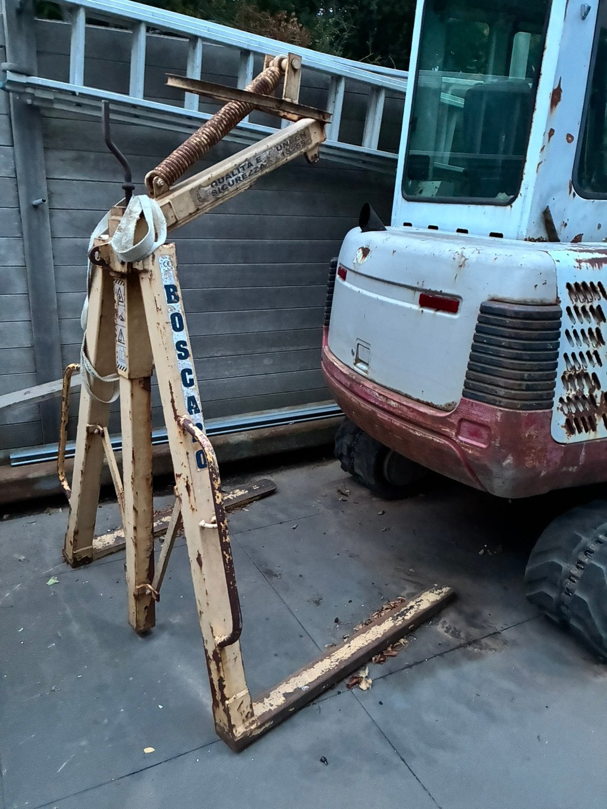 Pallet vork, Ophalen, Gebruikt