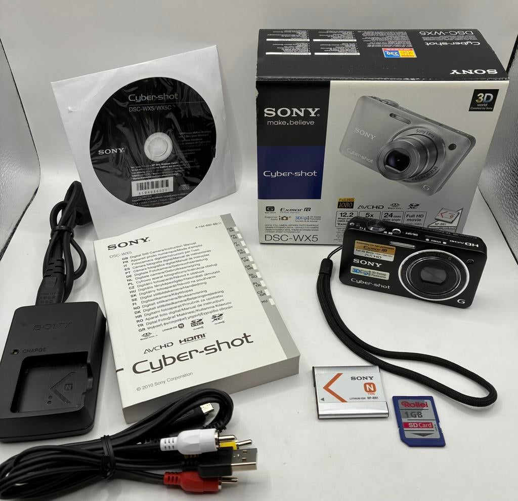 Sony Cyber-shot DSC-WX5 - compact camera, Ophalen of Verzenden, Zo goed als nieuw