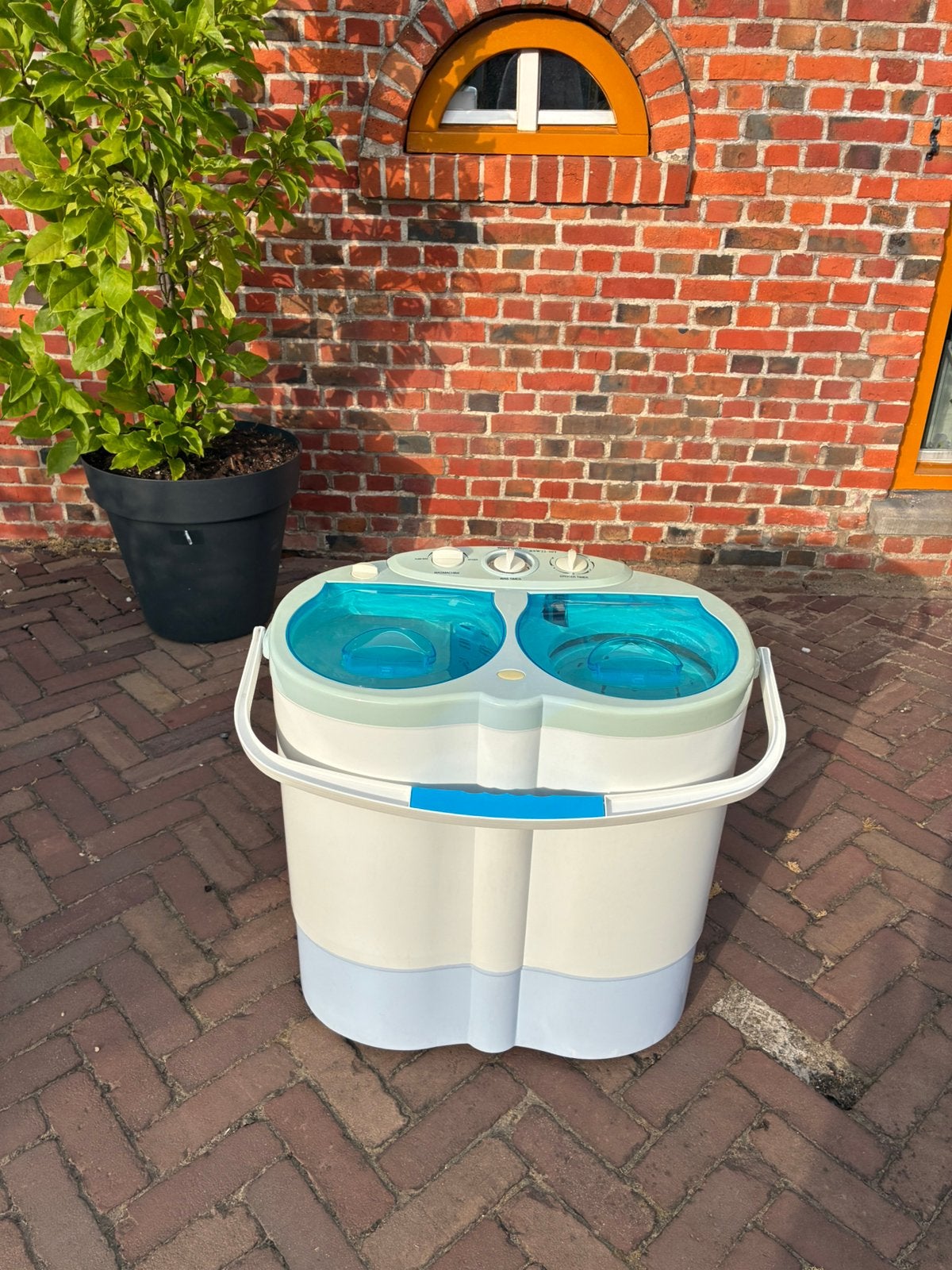 BROYEUR CAMPINGWASMACHINE MET CENTRIFUGE., Enlèvement, Comme neuf