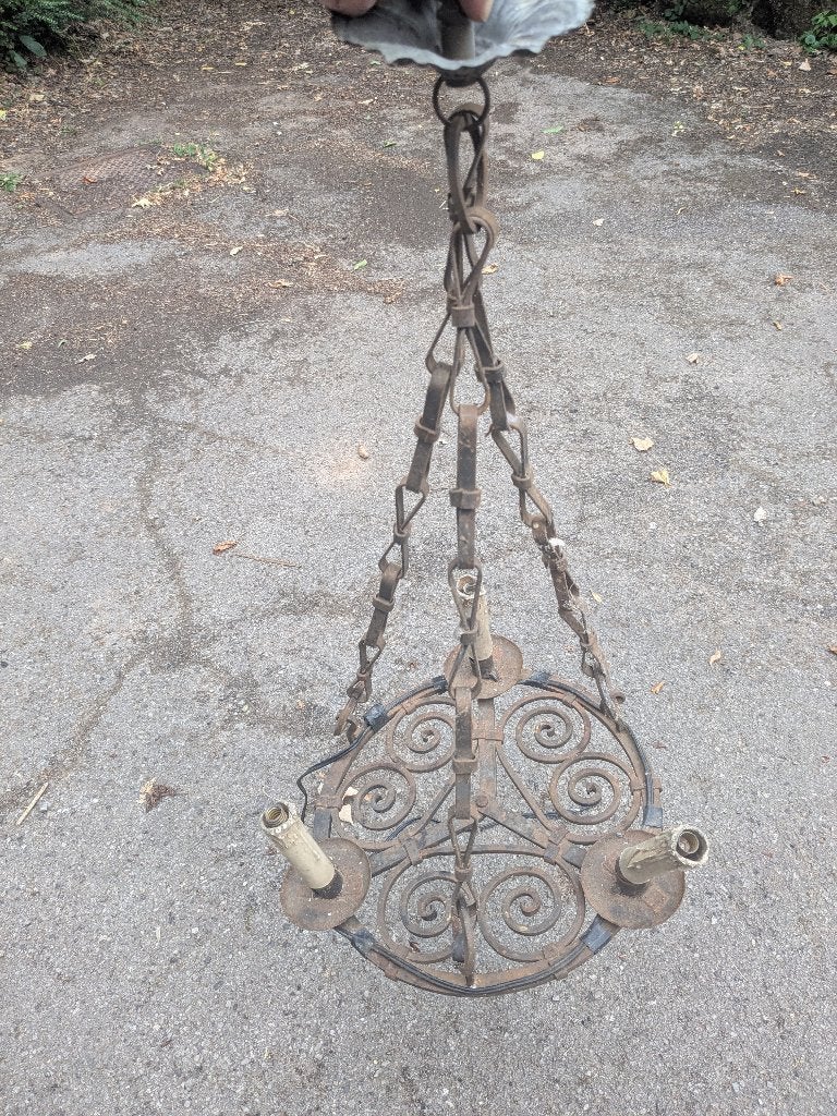 suspension en  fer forgé, Médiéval, Enlèvement, Utilisé, E14 (petit)