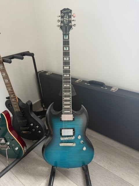 Epiphone Prophecy SG Blue TIGER, Ophalen, Nieuw, Solid body, Epiphone