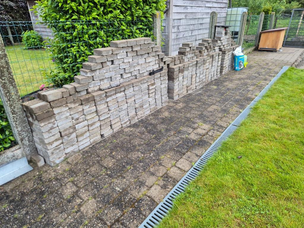 gratis 50m² betonklinkers 14x14x6cm, Enlèvement, Utilisé