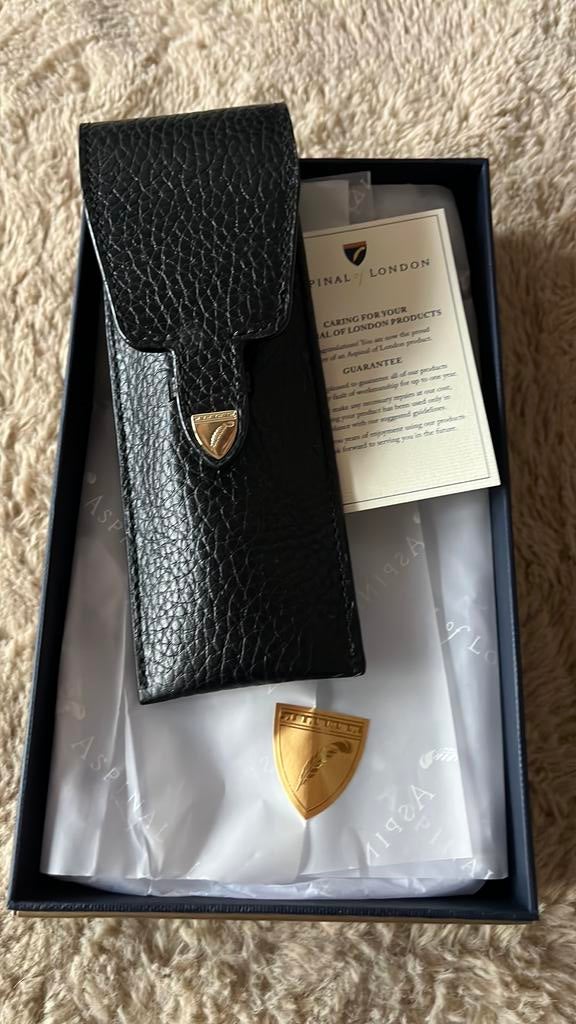 Pen case - Black pebble - ASPINAL of London, Enlèvement ou Envoi, Neuf