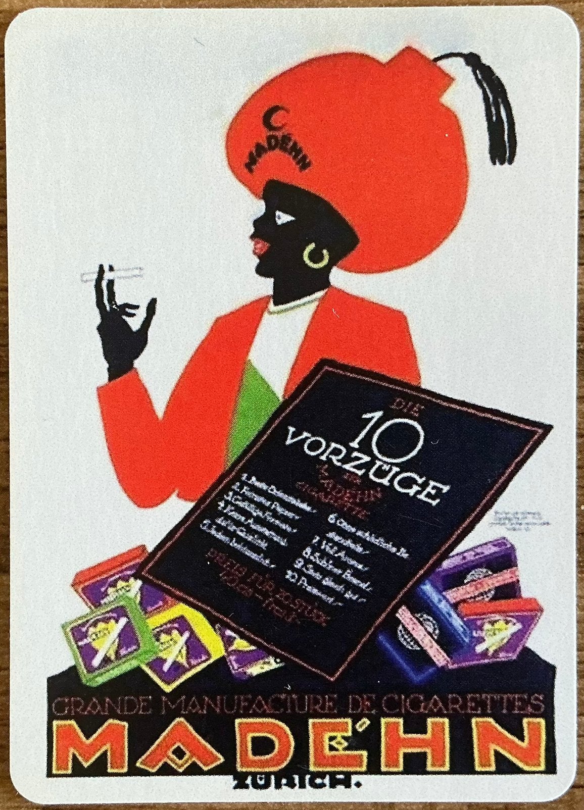 CIGARETTES MADÉN en soie, Enlèvement ou Envoi, Comme neuf, Carte(s) à jouer